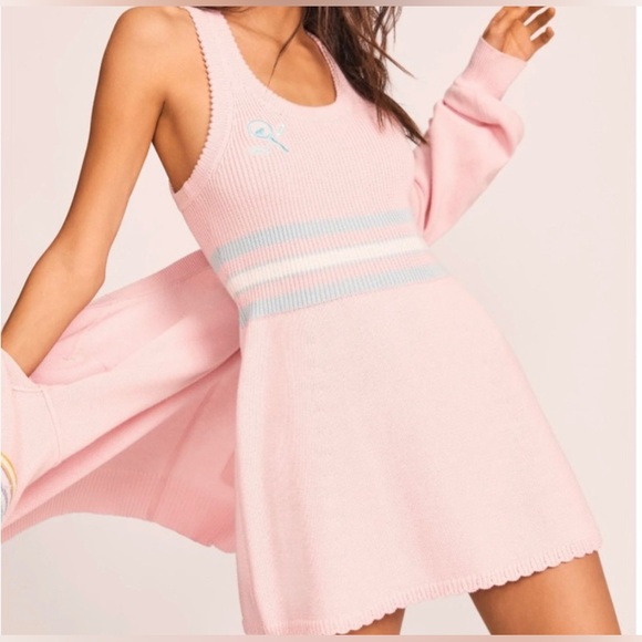 NWT | LoveShackFancy Indiana Mini Dress in Pink Sand Size Large - Picture 2 of 6